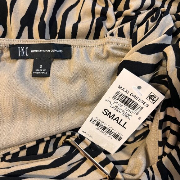 I.N.C. International Concepts Zebra Printed Halter Maxi Dress NWT - Picture 9 of 9